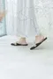 高級訂製蕾絲珍珠寶石 平底穆勒鞋＿(2色：黑/杏)（35～39）