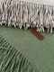 森綠皮織標毛料大圍巾