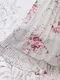 2件SET！花束繫帶雪紡襯衫+雙層細褶裙（5色：綠）