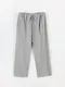 LINENNE－training loose pants (gray)：綁帶彈性灰色長褲