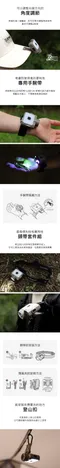 [ CLAYMORE ] 120D UV 感應式紫外線夾帽燈-沙色｜頭燈 露營燈 釣魚燈 湖釣 海釣 照明燈 登山燈