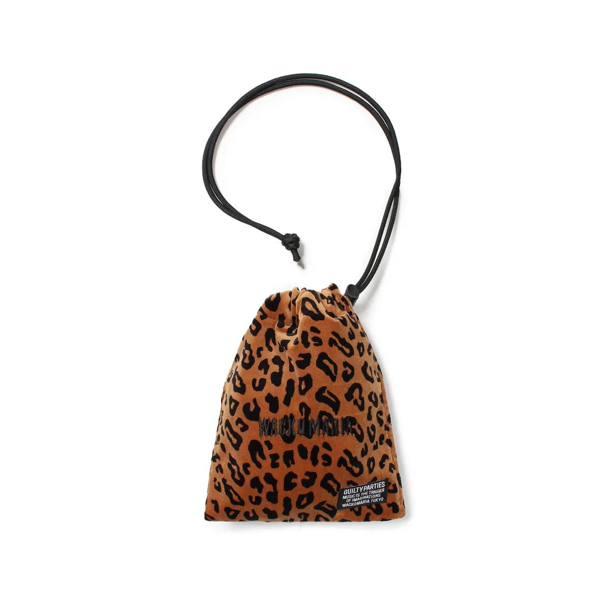 WACKO MARIA｜2025SS LEOPARD VELOUR DRAWSTRING BAG (TYPE-2)