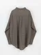 LINENNE品牌自訂款－pecan loose check shirt (brown)：棕色小格紋寬鬆襯衫