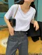 LINENNE－essential U neck tee (3color)