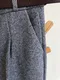 (2色)箭頭紋羊毛褲附皮帶