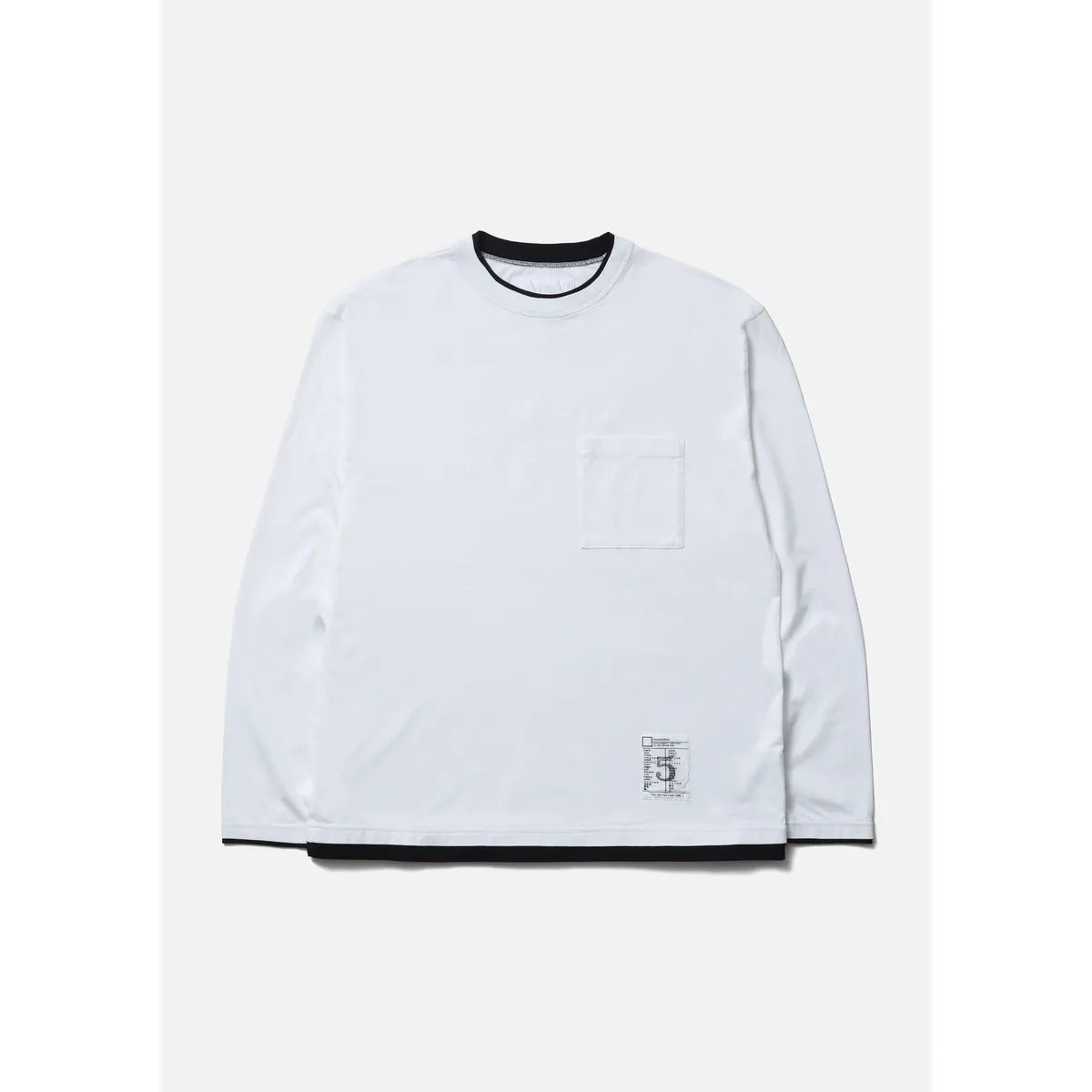 NEIGHBORHOOD｜2026SS BW . LAYERED TRIM CREWNECK LS｜261UWNH-CSM05