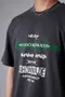 NIHOW made｜刺繡噴漆LOGO短袖上衣(深灰)