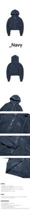 squ'areline－Line Cut Off 2way Hood Zip-up