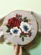 [DIY組合包]  DIY印花刺繡包/8吋仿竹塑料繃 繡框  (Embroider DIY Pack/Embroidery Hoop)