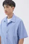 【23SS】韓國 雙口袋直紋短袖襯衫